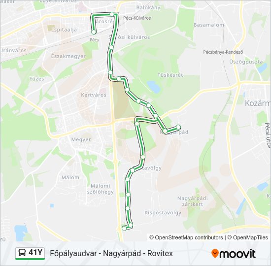 41Y Bus Line Map