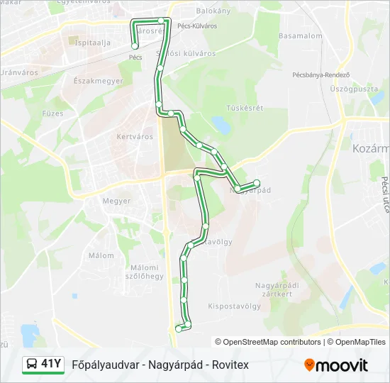 41Y Bus Line Map