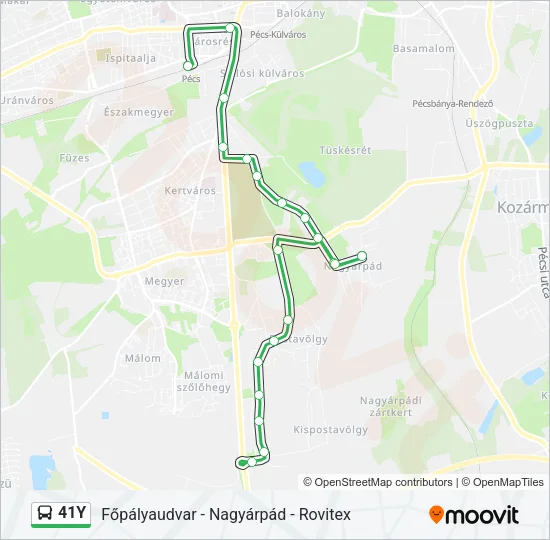 41Y Bus Line Map