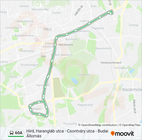 60A Bus Line Map