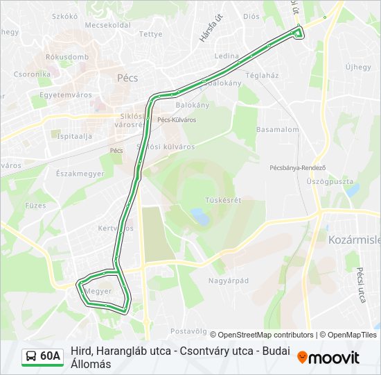 60A Bus Line Map