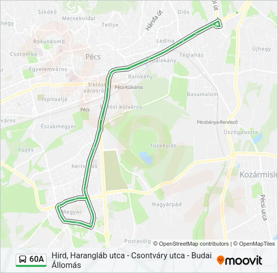 60A Bus Line Map