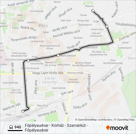 940 Bus Line Map