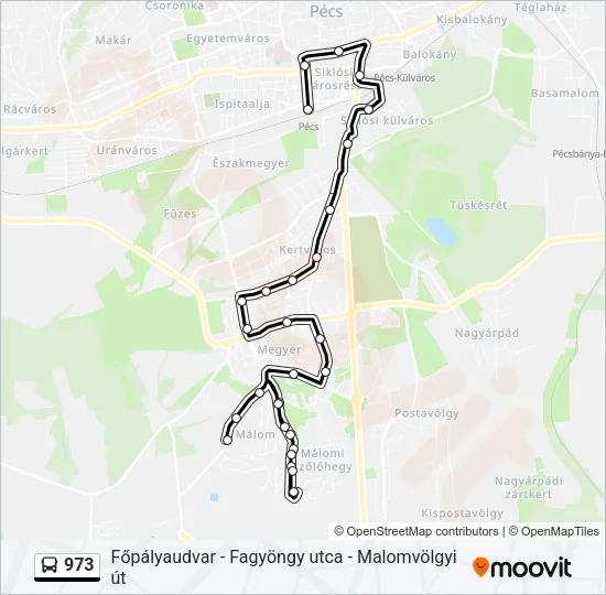 973 Bus Line Map