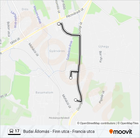 17 Bus Line Map