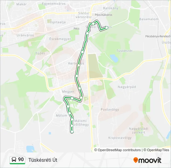 90 Bus Line Map