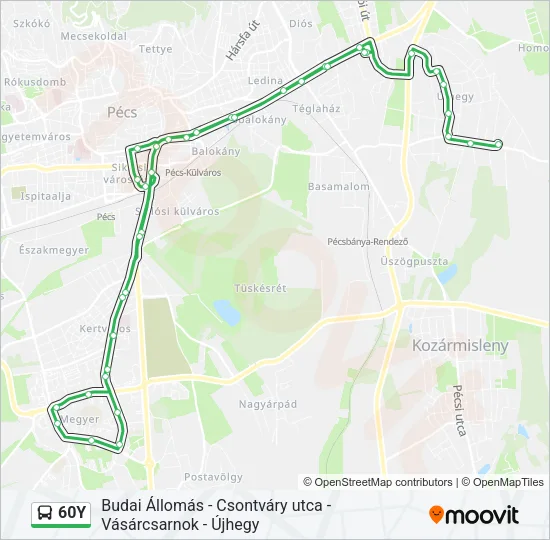 60Y Bus Line Map