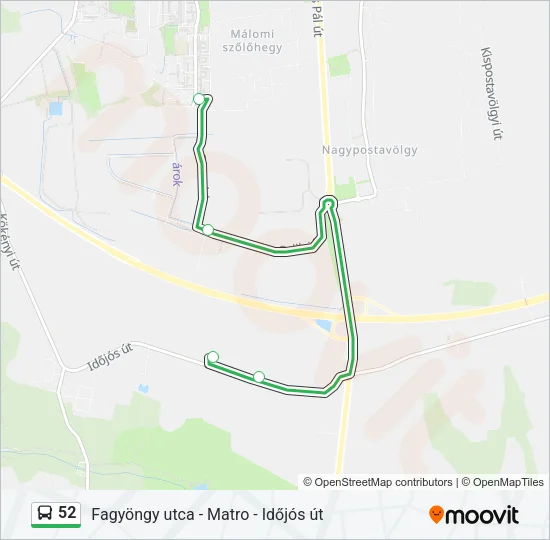 52 Bus Line Map