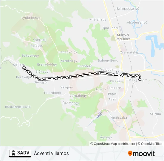 3ADV Light Rail Line Map