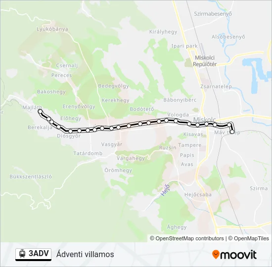 3ADV Light Rail Line Map