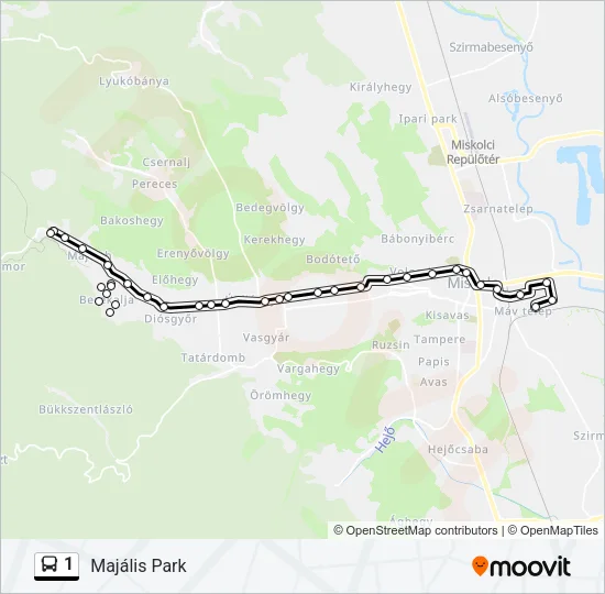 1 Bus Line Map