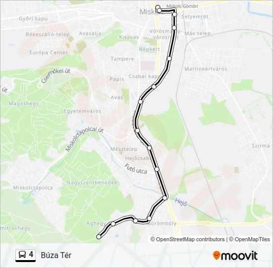 4 Bus Line Map