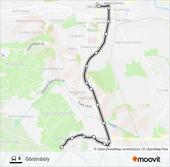 4 Bus Line Map
