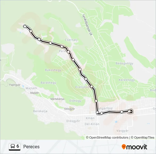 6 Bus Line Map