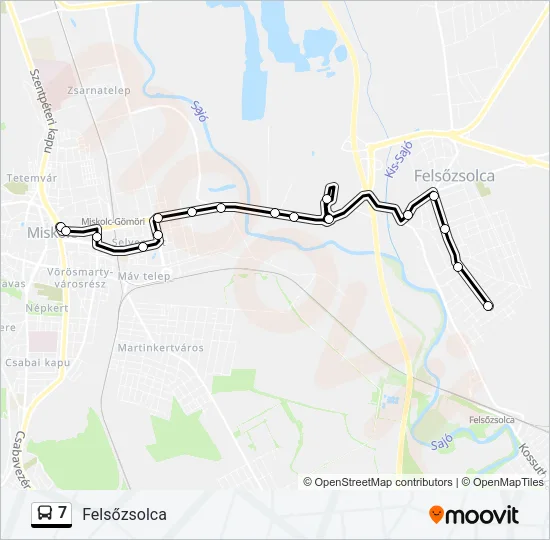 7 Bus Line Map
