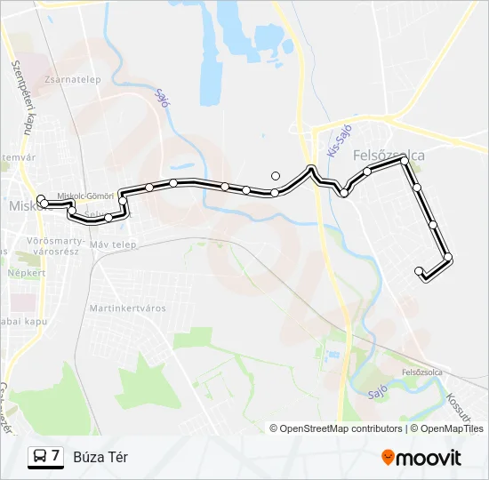 7 Bus Line Map