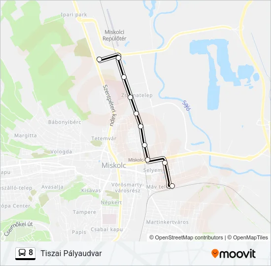8 Bus Line Map