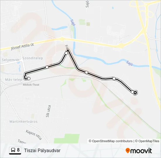 8 Bus Line Map