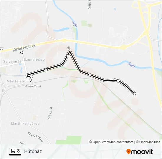 8 Bus Line Map