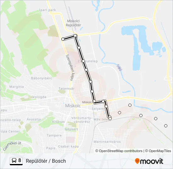 8 Bus Line Map