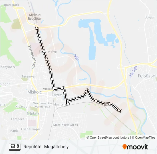 8 Bus Line Map