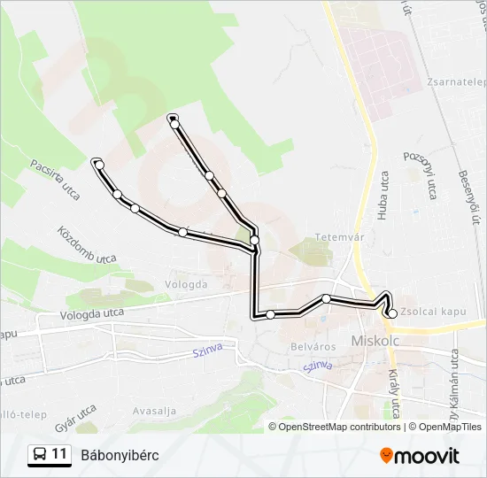 11 Bus Line Map