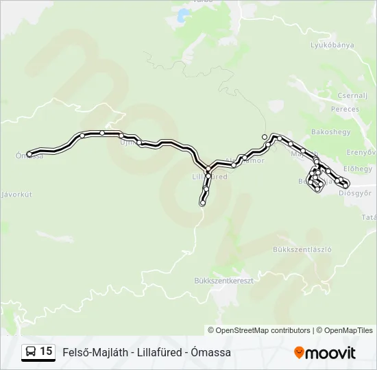 15 Bus Line Map