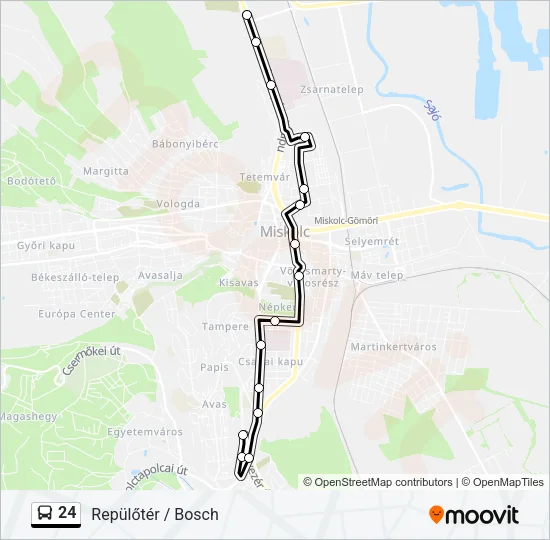 24 Bus Line Map