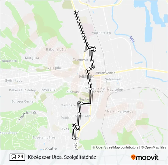 24 Bus Line Map