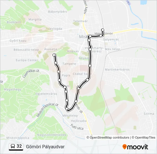 32 Bus Line Map