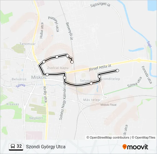 32 Bus Line Map