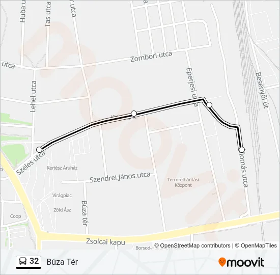32 Bus Line Map