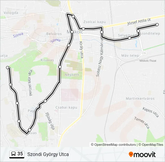 35 Bus Line Map