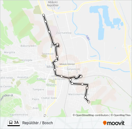 3A Bus Line Map