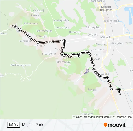 53 Bus Line Map