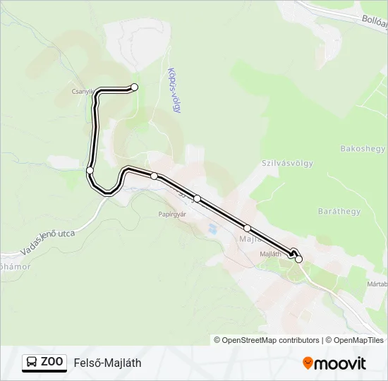 ZOO Bus Line Map