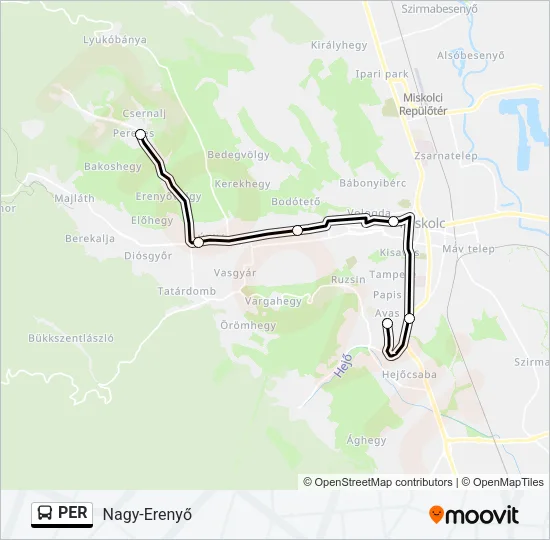 PER Bus Line Map