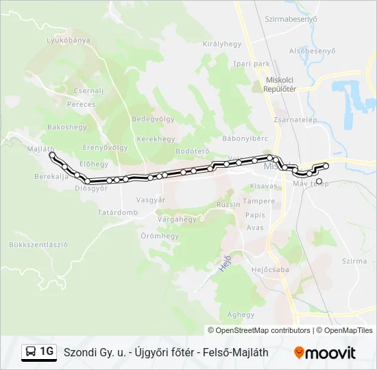 1G Bus Line Map
