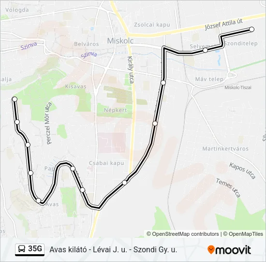 35G Bus Line Map