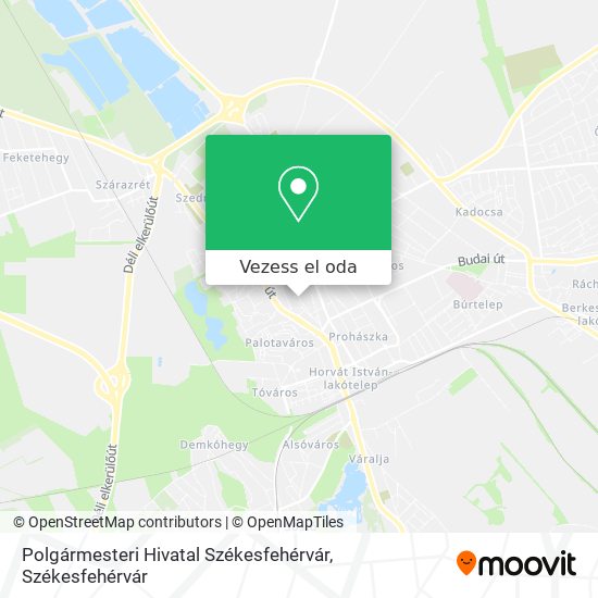Polgármesteri Hivatal Székesfehérvár térkép