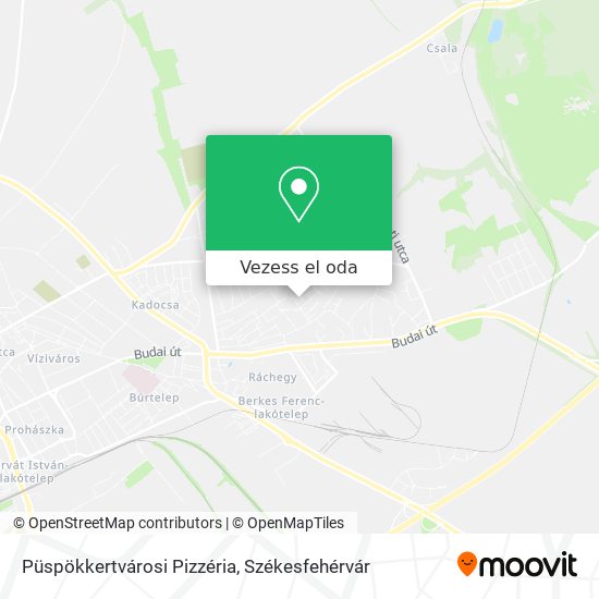Püspökkertvárosi Pizzéria térkép