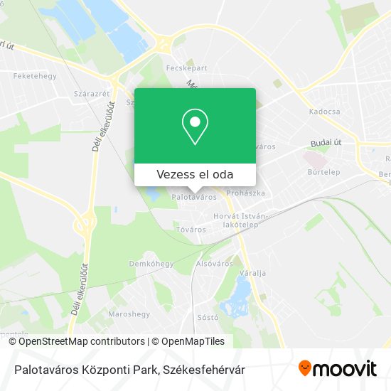 Palotaváros Központi Park térkép
