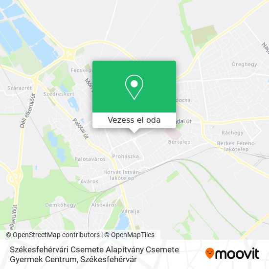 Székesfehérvári Csemete Alapítvány Csemete Gyermek Centrum térkép