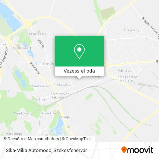 Sika-Mika Autómosó térkép