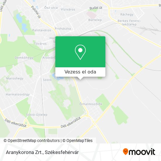 Aranykorona Zrt. térkép