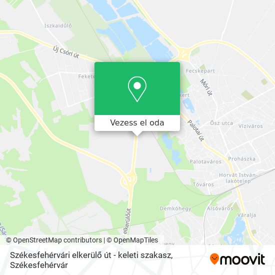 Székesfehérvári elkerülő út - keleti szakasz térkép