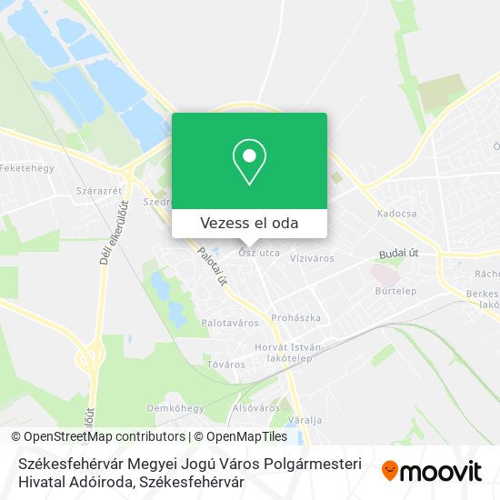 Székesfehérvár Megyei Jogú Város Polgármesteri Hivatal Adóiroda térkép
