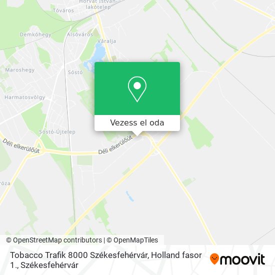 Tobacco Trafik 8000 Székesfehérvár, Holland fasor 1. térkép