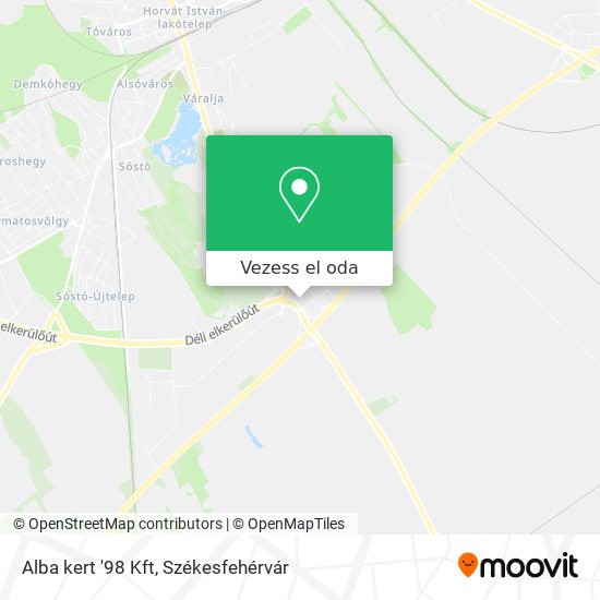 Alba kert '98 Kft térkép