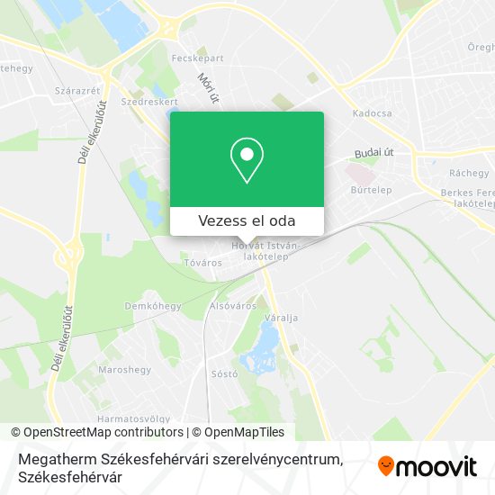 Megatherm Székesfehérvári szerelvénycentrum térkép
